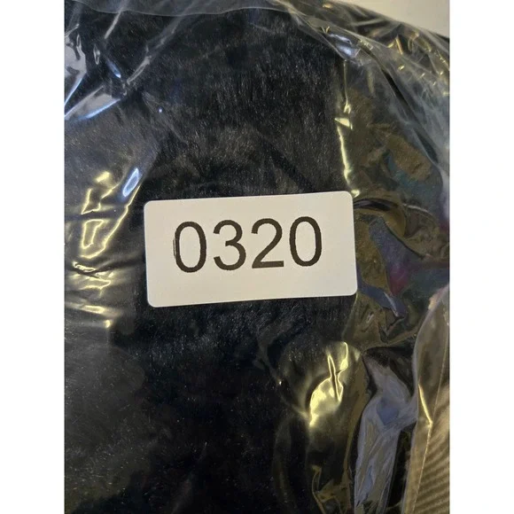 Fever Black Faux Fur Vest Women's Medium Sleeveless Zippered Textured‎ - Picture 9 of 9